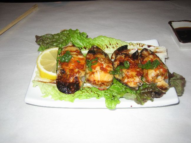 sapporo baked mussels