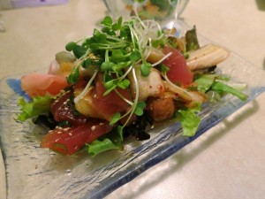 kimchee maguro salad at kyoto