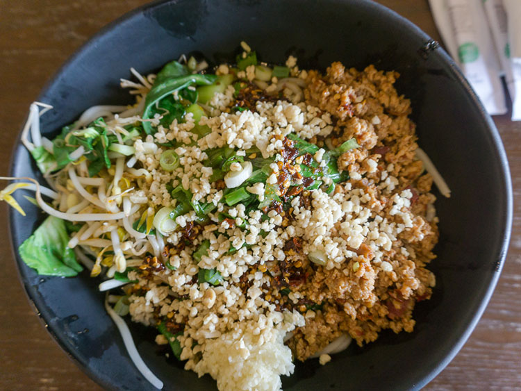 Spicy pork noodles from old CY noodles location