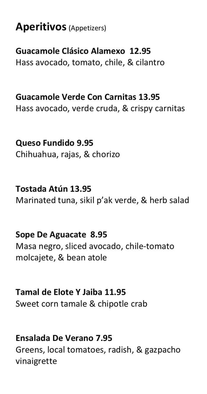 Alamexo new menu Aug 19 - appetizers
