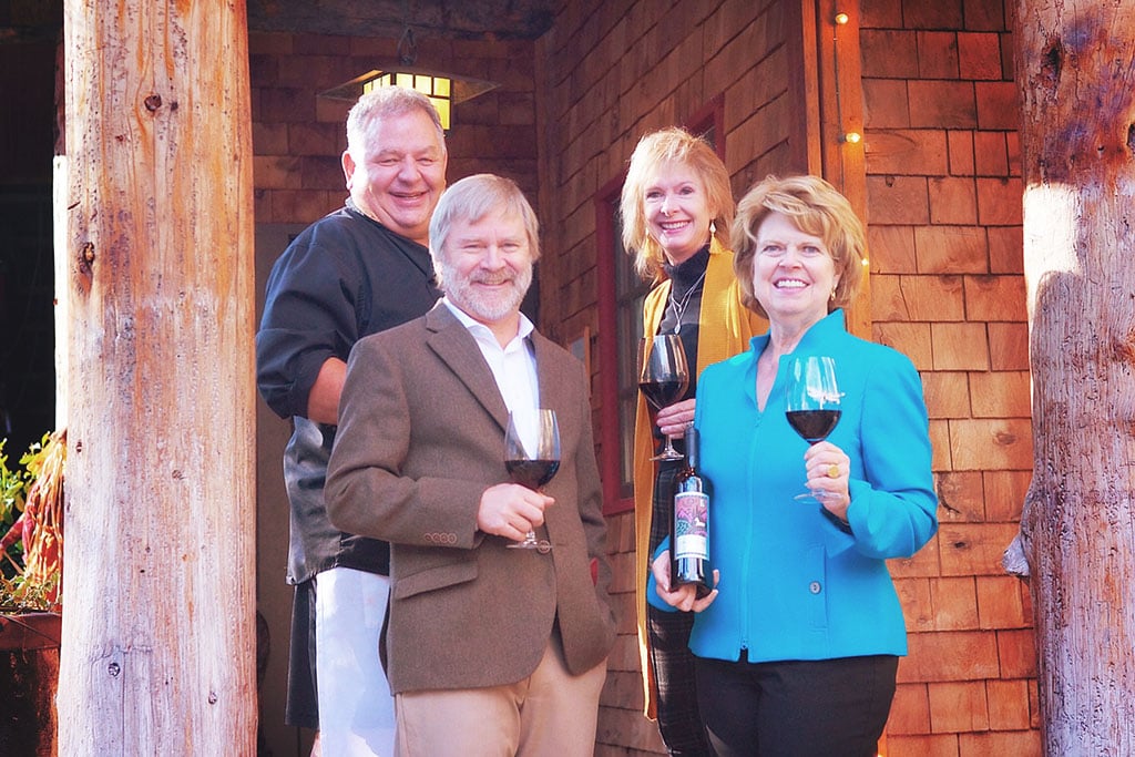 Log Haven partners, L-r: Dave Jones, Ian Campbell, Faith Scheffler, Margo Provost