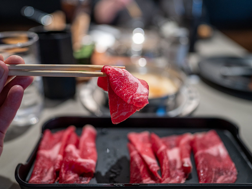 Mr Shabu - beef ready for the pot