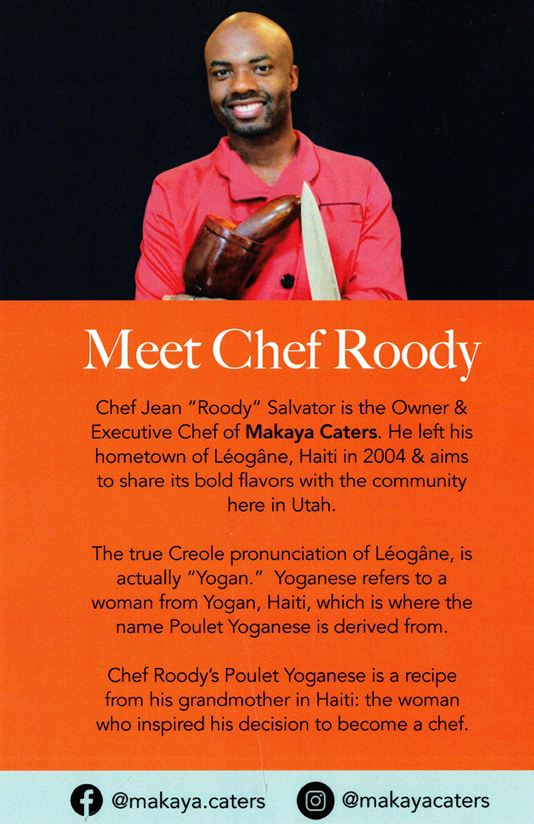 Chef Roody of Makaya Catering