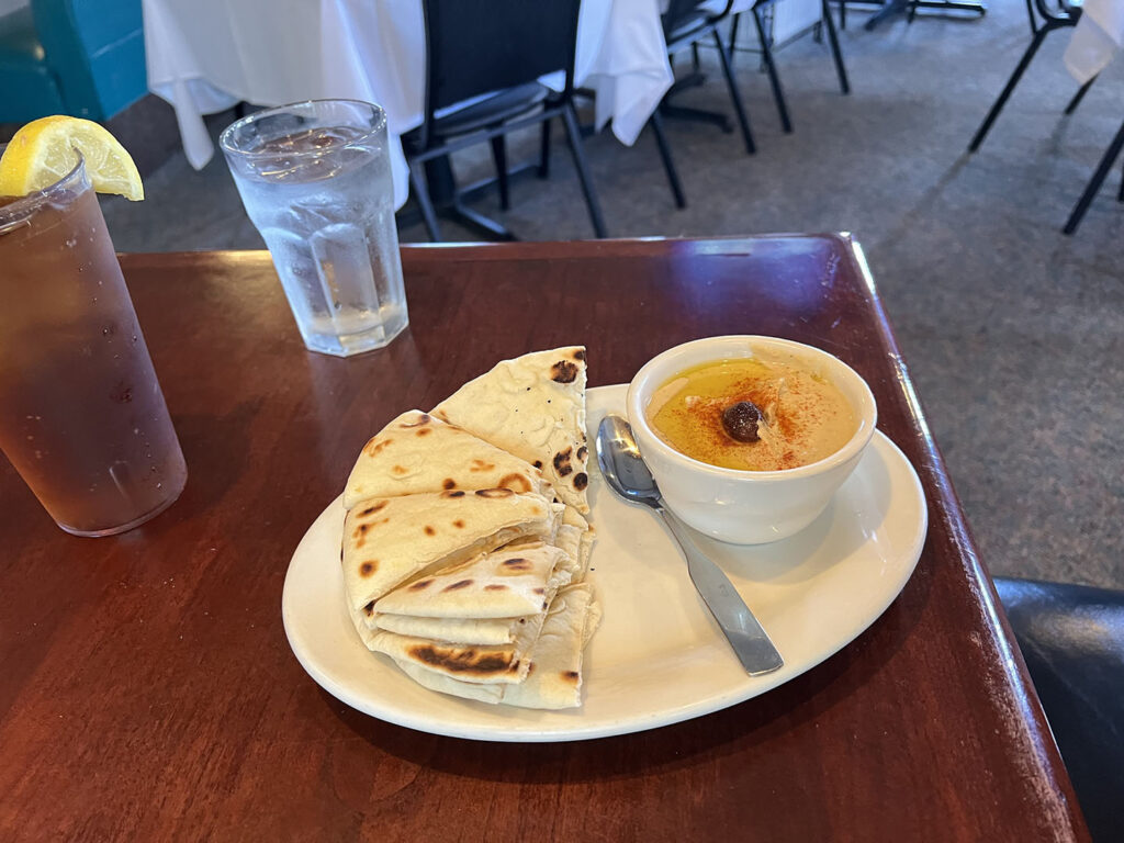 The Med - hummus and pita