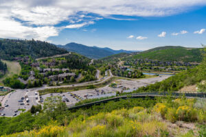 Views of Deer Valley from the St Regis hotel bar and restaurant patio