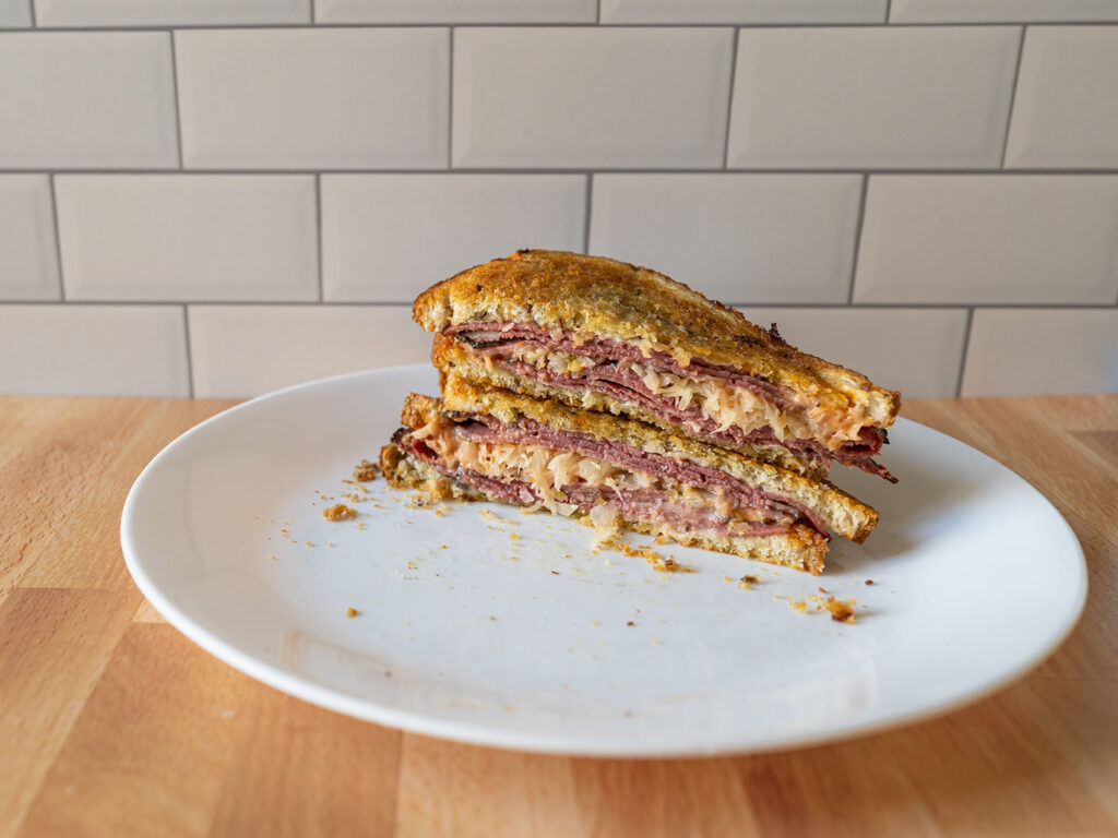 Air fried reuben sandwich