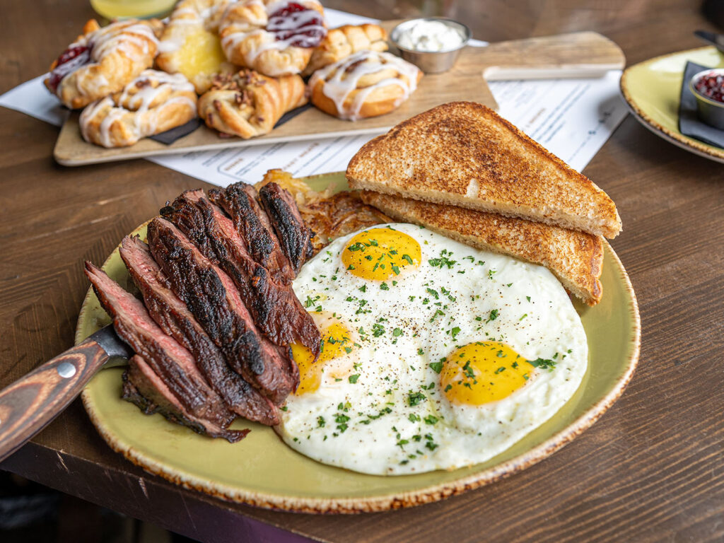 Flanker Kitchen - brunch steak and eggs