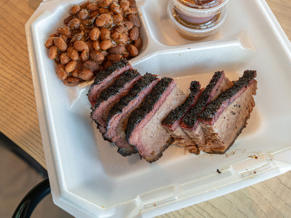 Slopeside Smoke Shack - brisket and beans