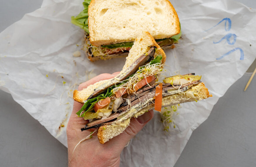 Town And Country Market - roast beef on white sandwich