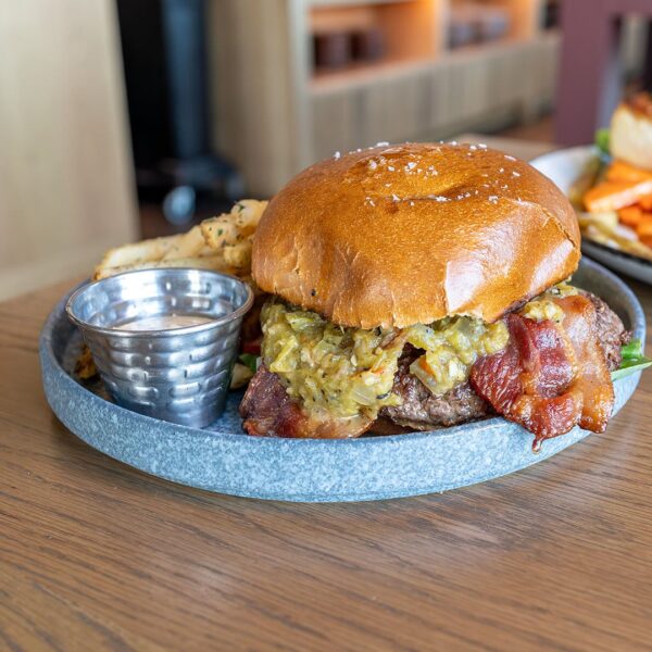 Urban Hill - hatch green chile burger