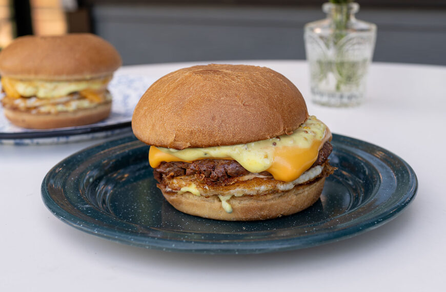 Deadpan Sandwich - merguez, egg, cheese breakfast sandwich