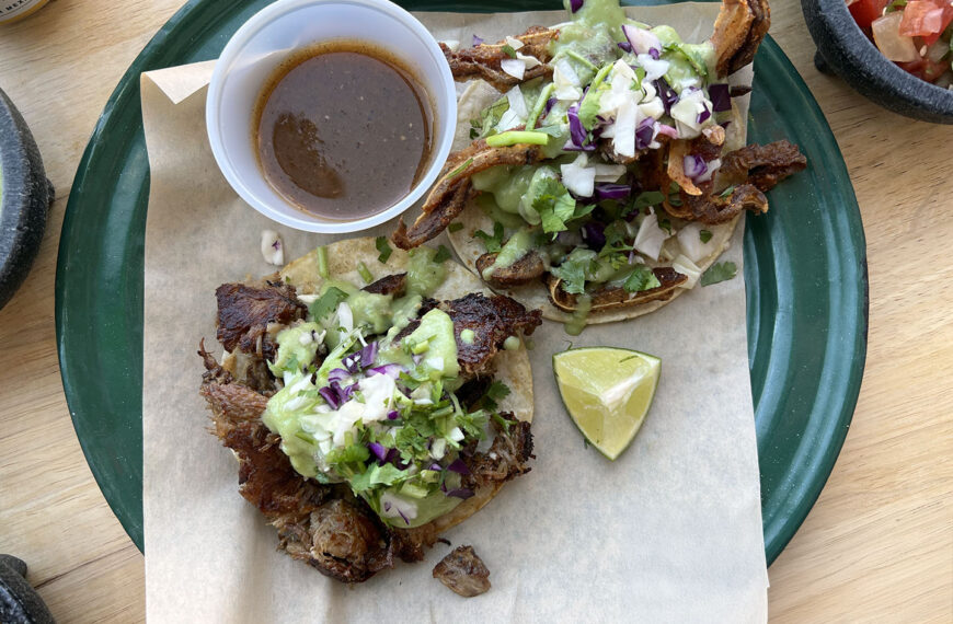 Yoko Taco - crispy pig ear and carnitas tacos (Gastronomic SLC)