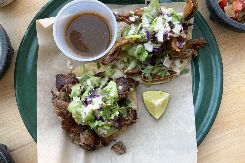 Yoko Taco - crispy pig ear and carnitas tacos (Gastronomic SLC)