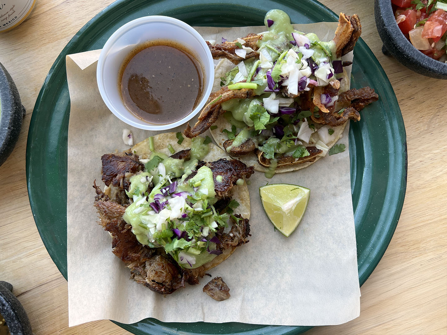 Yoko Taco - crispy pig ear and carnitas tacos (Gastronomic SLC)