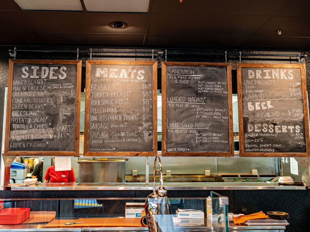 Kenny J's BBQ - menu board (Gastronomic SLC)