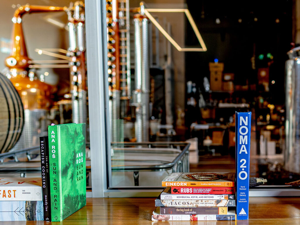 Monte - cookbooks on display (Gastronomic SLC)
