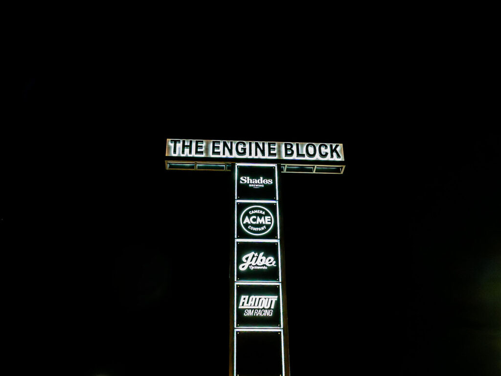 The Engine Block sign (Gastronomic SLC)