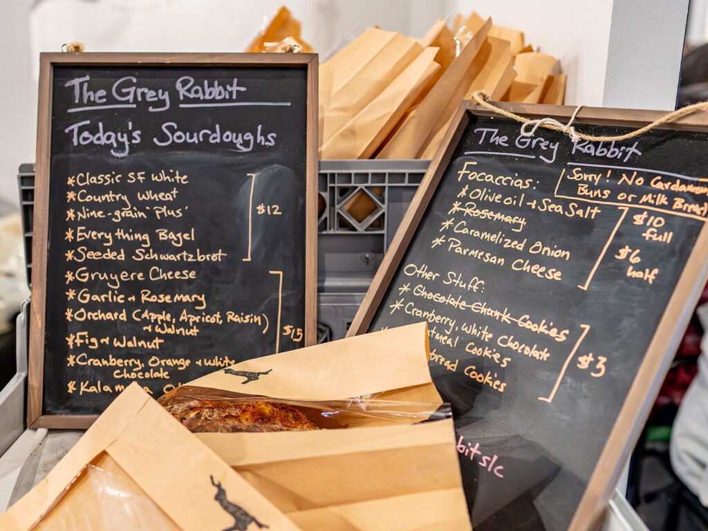 The Grey Rabbit Artisan Bakery at farmers market (Gastronomic SLC)