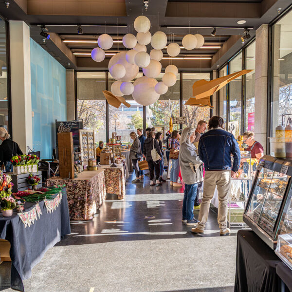 Winter farmers market at old Leonardo space (Gastronomic SLC)